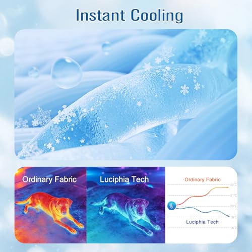 Dog Cooling Mat for Summer (Q-Max>0.5) Washable, Portable & Non-Toxic | Self-Cooling Bed for Dogs & Cats, High-Tech Fabric, For Crates, Beds, Cars - size: Small