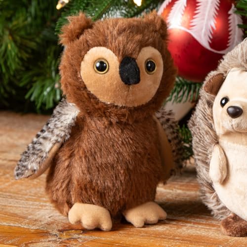 The Petting Zoo Owl Stuffed Animal Plushie, Gifts for Kids, Wild Onez Babiez Wildlife Animals, Brown Owl Plush Toy 6 Inches - color: Owl