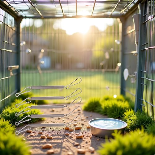 5 Pcs Pet Water Bottle Spring Holder,with 2 Clips Used Singly or in Combination to Hold Rabbit Water Dispenser Drinking Bottle for Small Animals Feeding and Watering Supplies
