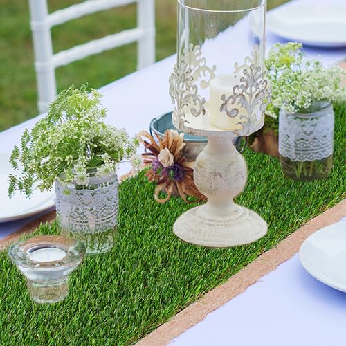 GLOBREEN Artificial Grass Table Runner 36 Inches for Golf Sport Themed Party Table Centerpiece Birthday Baby Shower - size: 12" x 36"/1PCS