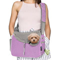 PetAmi Dog Sling Carrier Small Dogs, Hands Free Crossbody Carrier, Purple | Under 10 lbs, Puppy Cat Pet Travel Gift, Breathable Mesh, Padded Strap, Removable Sherpa Bed, Pockets & Poop Bag Dispenser - color: Purple