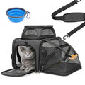 JUNGYOON Cat Carrier, Expandable Airline-Approved Soft-Sided Pet Travel Bag for Cats, Small Dogs & Small Pets, Breathable Mesh Design with Multi-Pockets & Fleece Pad (Dark Grey) - color: Dark Grey, size: 17.0"L x 11.0"W x 11.0"H