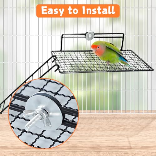 BNOSDM Bird Cage Platform Metal Climbing Ladder for Parrot Cage Accessories