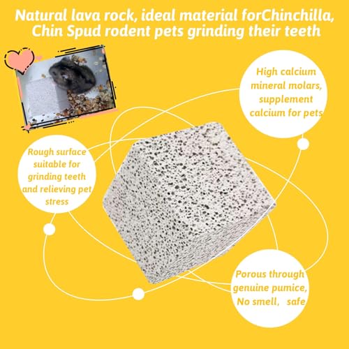 Hamiledyi 20 Pcs Chinchilla Lava Blocks Rabbit Chew Toys | Bunny Lava Teeth Grinding Stone Small Animal Mineral Calcium Stone for Hamsters Rabbits Chinchillas Squirrels Rats Parrots - size: 1.57 Inch Diameter