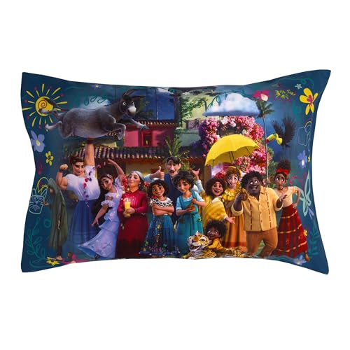 NoJo Disney Encanto Power Trio Purple and Teal 4 Piece Toddler Bed Set - Comforter, Fitted Bottom Sheet, Flat Top Sheet, and Reversible Pillowcase - color: Encanto - Power Trio
