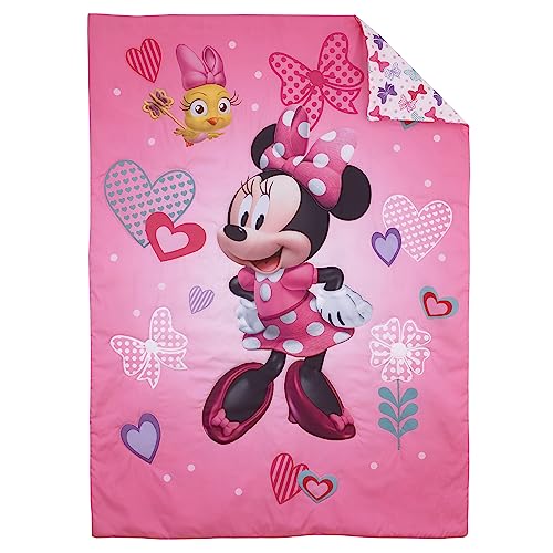 Disney - Minnie Mouse Hearts and Bows- 4pc Toddler Bed Set - color: Minnie Mouse \Hearts and Bows""