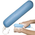 Bath Brush Head with Sponge,Back Scrubber Bath Mesh Bath Body Brush Head for Elderly Aid Bathing and Shower (Blue Head) - size: Blue (Head Only)