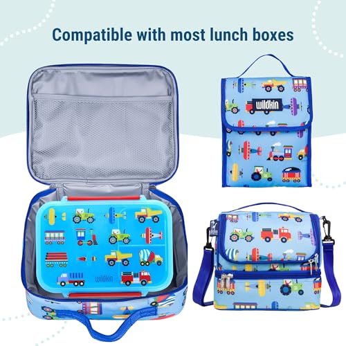 Wildkin Reusable Food Container for Kids – Airtight, Leak Resistant, Dishwasher Safe - Trains, Planes & Trucks - color: Trains, Planes & Trucks