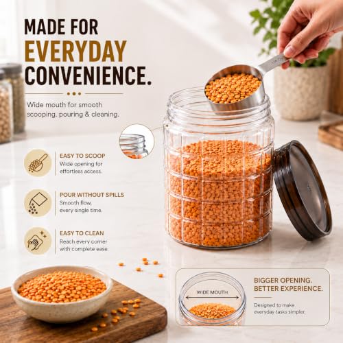 Cello Checkers Plastic PET Canister Set, 18 Pieces, Clear