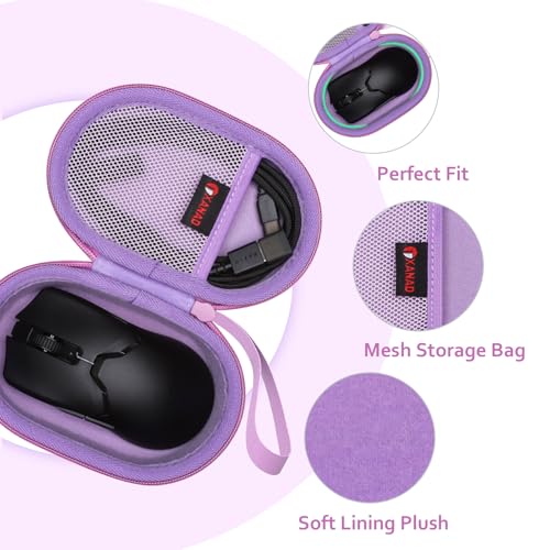 XANAD Mouse Case for Logitech/Razer/Apple/HP Mouses,for Logitech G502 / G305 / G502 Hero / G502 X Plus / G502 X/G PRO/G PRO X or Razer Deathadder V2 X / V2 Pro / V3 & Viper V2 Pro / V3 Mouse(Purple) - color: Purple
