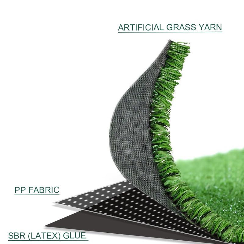 Artificial Grass Turf 0.4 Inch 1FTX16FT Synthetic Grass Mat Fake Grass Indoor Outdoor Rug Grass Carpet Custom Sized for Garden Lawn Landscape Balcony - size: 1FTX16FT