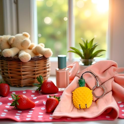 1Pc Yellow Cartoon Mini Foldable Nail Clippers, Creative Strawberry Panda Tiger Nail Cutter Stainless Steel Nail and Toenail Clippers with Keychain Fingernail and Toenail Clippers