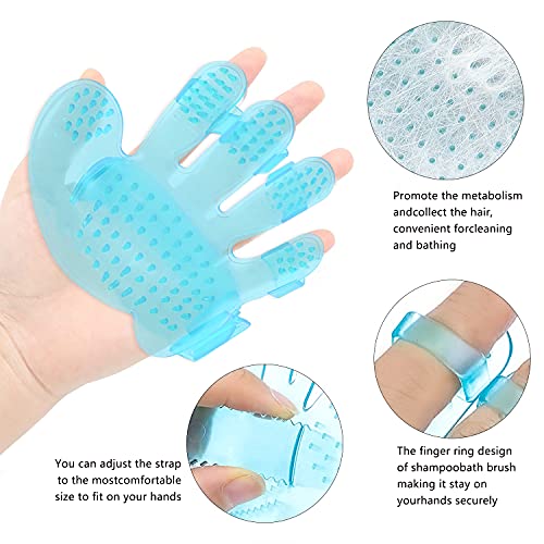 7-Piece Small Pet Grooming Kit with Brush, Nail Clippers, and Adjustable Strap for Rabbits, Hamsters, Guinea Pigs (Blue) - color: Blue