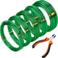 Mudder 5 Roll Aluminum Bonsai Training Wire Tree 2/2.5/3/4/6mm 42 Feet Total with Bonsai Wire Cutter Anodized Training for Holding Branches Small Trunks(Green) - color: Green, size: 2/2.5/3/4/6mm