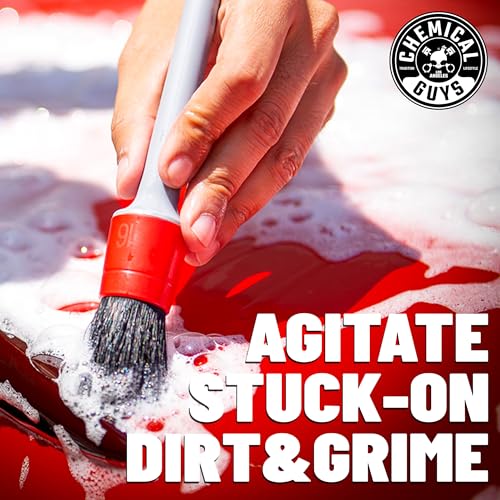 Chemical Guys All in the Details Exterior Detailing Brushes - 3-Piece Soft Scratch-Free Brushes for Wheels, Bumpers, Grilles, Badging & Tight Exterior Gaps on Cars, Trucks, SUVs & More | Three soft, scratch-free brushes reach wheels, bumpers, grilles, bad