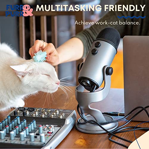 Furr&Purr Cat Brush, Made in the USA, Face Massager, Face Scratcher, Calming Care Comb for Cats, Indoor Cats (1-Pack) - size: 1 Pack - New