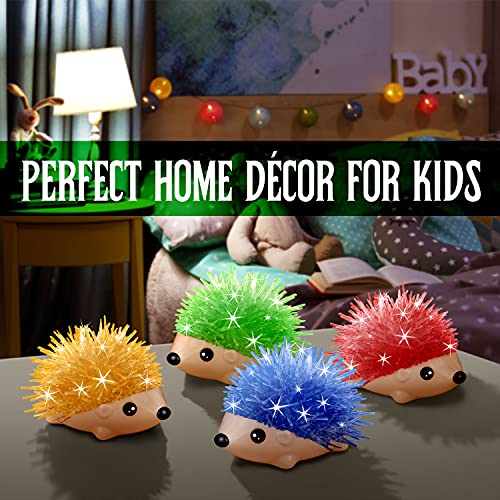 Crystal Growing Kit - 2 Vibrant Hedgehogs Fast 24H, STEM Gift for Kids 6-12 | Grow 2 crystal hedgehogs in 24H. STEM science kit, educational DIY toy. Great birthday gift for boys & girls ages 7-10+ - color: 2 Hedgehog Crystal