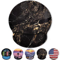 KONVINIT Ergonomic Mouse Pad with Wrist Rest, Small Mousepad with Non-Slip Rubber Base and Smooth Surface, Beach Mouse Pads for Desk, Office Desk Accessories - color: Black Marble
