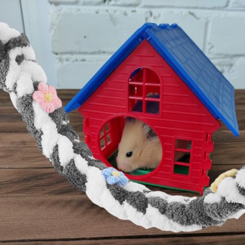 Totority Squirrel Climbing Rope Toy Rope Perch for Sugar Gliders Rats Hamsters and Small Pets Cage Enrichment and Activity Accessory 22.83 X 2.16 X 1.57 in 1 Pc