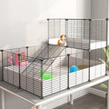 Oneluck Guinea Pig Cage, Indoor Habitat with Waterproof Plastic Bottom,Playpen for Small Pet Bunny, Turtle, Hamster, Loft cage - color: Loft cage