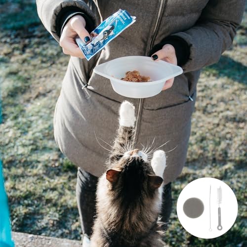 BESPORTBLE Pet Water Fountain Cleaning Kit with Long Handle Brush for Dog and Cat Water Dispenser Maintenance 3-Piece Set for Easy Fountain Cleaning