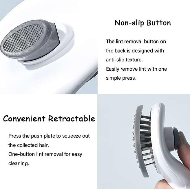 Cat Brush for Shedding, Kitten Brushes for Indoor Cats, For Long or Short Haired Cats,Cat Hair Brush Grooming Deshedding Brush for Dog Kitten Removes Loose Fur and flea removal comb