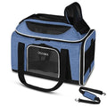 Top-Expandable Small Pet Carrier 18"x13"x9.5" Airline Approved | for Southwest Airlines, Lockable Safety Zippers and Anti-Scratch Mesh, Soft-Sided, Pets Under 10 Lbs, Blue - color: Blue, size: 18.0"L x 13.0"W x 9.5"H