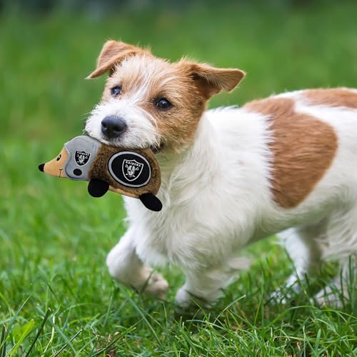 NFL LAS Vegas Raiders Plush Hedgehog Toy for Dogs & Cats, Cool Soft Pet Toy for Fun and Interactive Play, Dog Chew Toy with Squeaker, Licensed Hot Pet Toy - color: Las Vegas Raiders