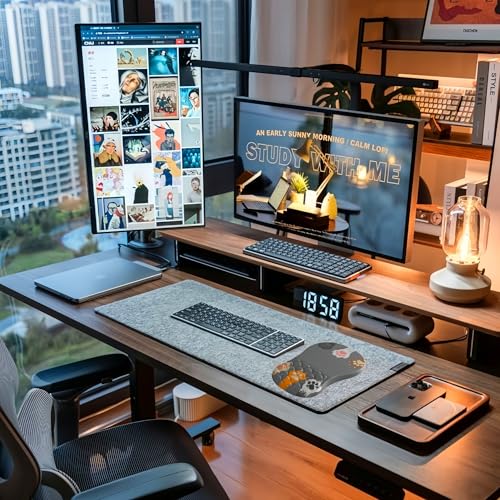 Ergonomic Joint Wrist Support Mouse Pad with Memory Foam Cushion Massage Bump,Cute Cat Claws Tunnel Pain Relief Mousepad Slope Design for Wrist Rest - color: M-03