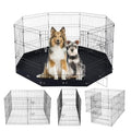 VEVOR Dog Playpen, 8 Pcs 30"H x 24"W Panels Foldable Metal Pet Exercise Pen, Dog Fence Indoor and Outdoor Pen with Door, 600D Oxford Fabric Bottom Pad, Pet Playpen for Dogs, Cats, Other Small Animals - size: 8 panels 30*24in, style: Playpen + Bottom Pad