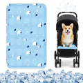Nuanchu Dog Stroller Cooling Mat, Waterproof Gel Pet Cooling Pad for Summer, Washable Cat Sleeping Blanket, Portable Ice Gel Travel Mat for Cats, Crates, Car Seat(11.81 x 19.69 Inches,Sky Blue Bear) - size: 11.81 x 19.69 Inches, style: Sky Blue Bear