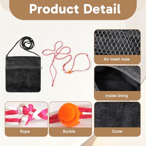 Sugar Glider Pouch and Hamster Leash Small Animal Carrier with Adjustable Straps and Cozy Soft Fabric for Small Pets Travel and Outdoor Use(Random Color for Hamster Leash)