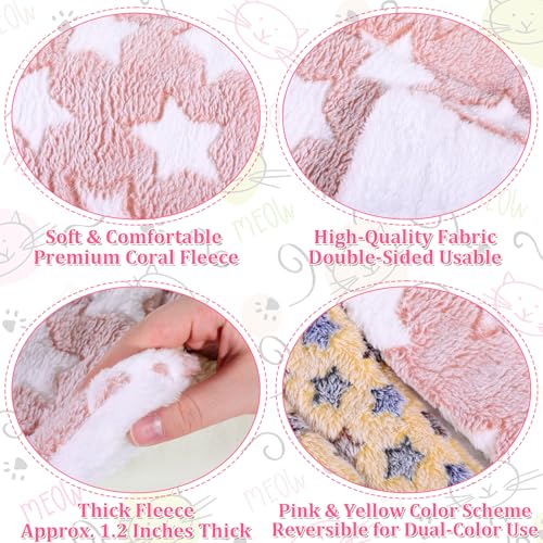 2 Pack Bunny Bed, 11.8 x 7.9 Inch Rabbit Bed Soft Warm Small Animal Beds Mat Cozy Washable Blanket Plush Rabbit Sleep Beds for Rabbits, Guinea Pig, Hamster, Chinchilla, Hedgehog