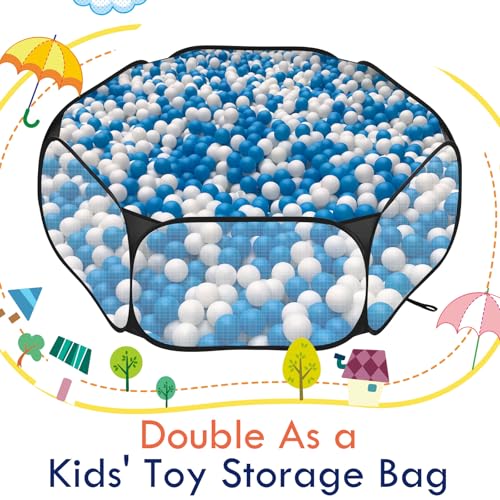 Pawaboo Small Animals Playpen, Black | Waterproof Small Pet Cage Tent, Strong Steel Wire Frame, Portable Outdoor - color: Black