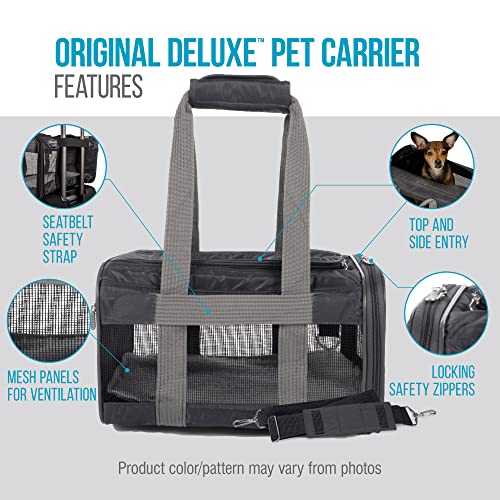 Sherpa Original Deluxe Travel Pet Carrier, Airline Approved & Guaranteed On Board - Charcoal Gray, Medium - color: Charcoal Gray, size: 17.0"L x 11.0"W x 10.5"H
