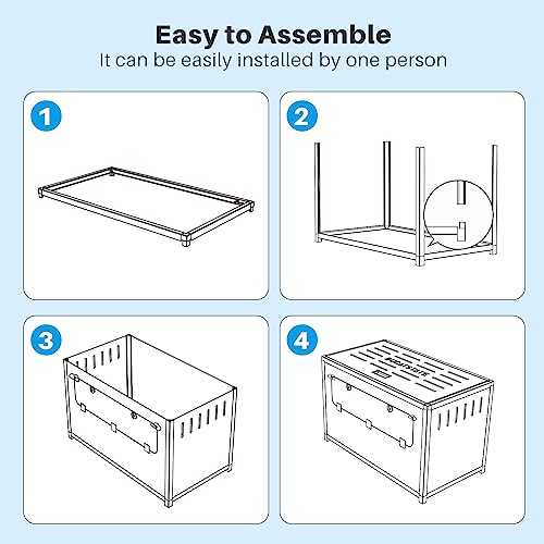 BUCATSTATE Hamster Cage 2.0, Large Hamster Enclosure (31in, Black) | Stackable 3.84 ft² Large Habitats with Deep Beddiing Base, Sturdy Aluminum Frame, Front and Top Access, Easy Assemble - color: Black, size: 31.4"L x 17.6"W x 20.6"H