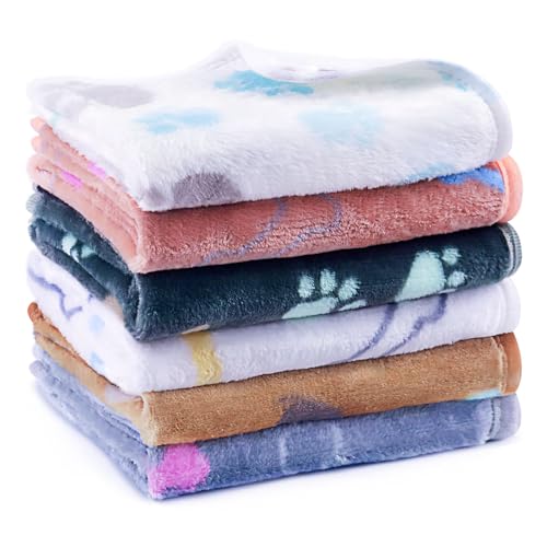 YedsIntu 6 Pcs Washable Guinea Pig Blankets Absorbent Small Animal Fleece Bedding Cage Liners Reusable Pet Pee Pad Sleep Mat Pad Cover for Hamster Ferret Rabbit Chinchilla Hedgehog (Grey, 16" x 24") - color: 6 White Bulk, size: 16" x 24"