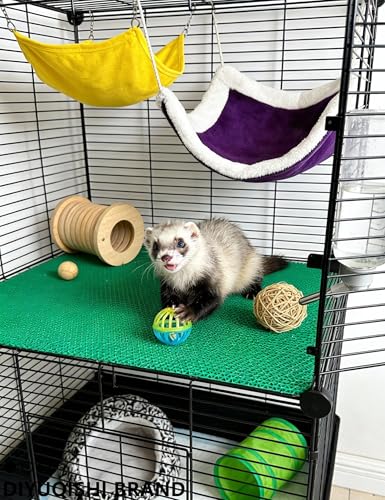 5 Pack Ferret Bell Ball Toys, Play Balls for Small Medium Large Ferrets | Bright Smooth Surface, Tough Wear-Resistant Construction for Daily Ferret Cage Play - size: 1.5''