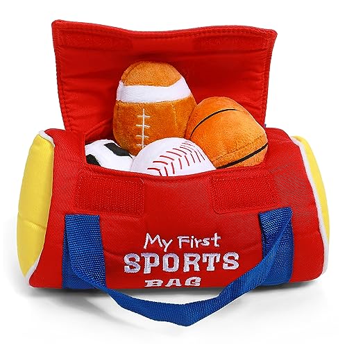 GUND Baby My First Sports Bag 5-Piece Sensory Plush Toy Playset for Babies - style: Sports Bag