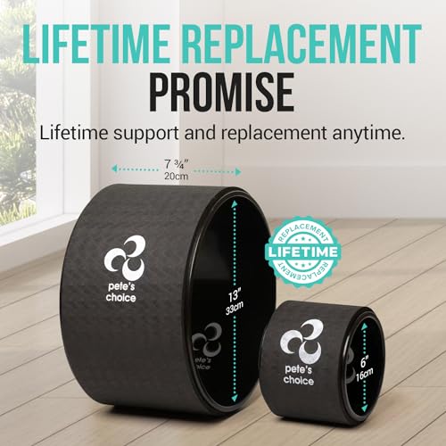Yoga Wheel Set - Extra Wide Jumbo Wheel & Mini Massage Wheel | Stretching Strap with Starter Guide - Deep Stretches Plus Targeted Muscle Relief - Relieve Back Pain & Improve Mobility - style: Wide + Small + Strap