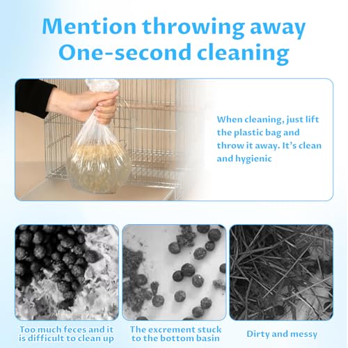Disposable small animal cage liners; plastic liner covers sizes 20x20, 20x22, 20x18,14x18 inches, suitable for rabbits, birds, guinea pigs, and chinchillas.