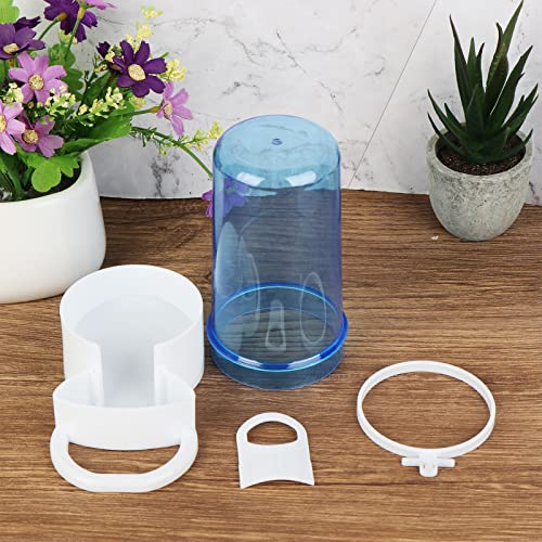 2 Packs Pet Feeder and Waterer, Self Dispensing Automatic Hamster Feeder, Food and Water Dispenser Set,Small Animal Dog Cat Pet Food Bowl, for Dogs Cats Pets Animals, 16x14cm, Blue (Blue) - color: Blue