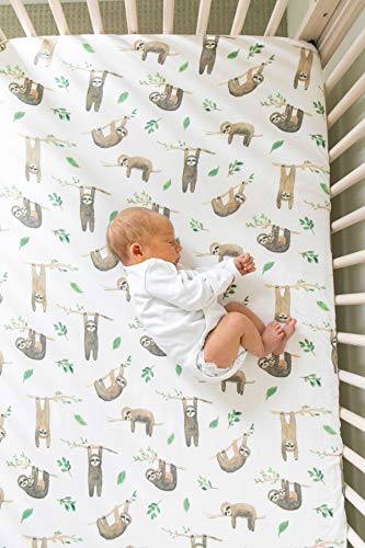 Copper Pearl Premium Knit Crib Sheets: Breathable and Soft, Fitted for Standard Mattresses, Perfect for Baby Registry or Shower Gift, Noah - color: Noah