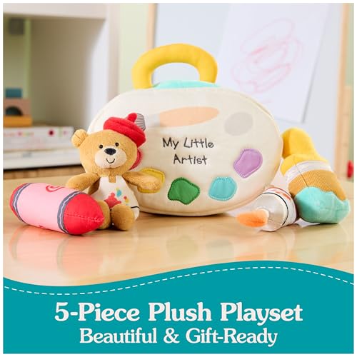 GUND Baby My Little Artist 5-Piece Sensory Plush Toy Playset for Babies | Inspires Imaginative Play and Early Sensory Discovery, Interactive Play Boosts Motor Skills and Auditory/Tactile Development - style: Artist Playset