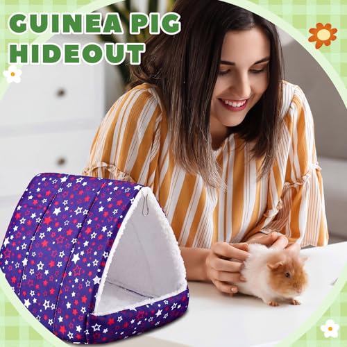 Cinnvoice 4 Pcs Guinea Pig Hideout, Guinea Pig Bed Tunnel, Rabbit Washable Small House Cage Accessories for Bunny Hedgehog Mouse Chinchillas Hamsters Ferrets Bearded Dragons Rats (Classic,9.8 in) - size: 9.8 in, style: Classic