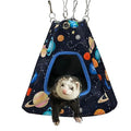 Guinea Pig Hideout Ferret Hammock, Tough Chow Mat Material, Easy to Clean, Suitable for Small Pets - color: black