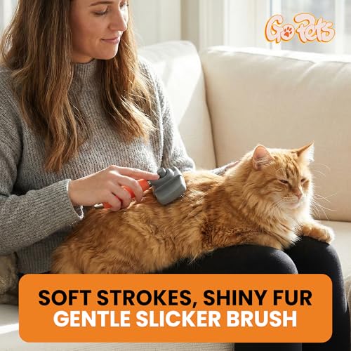 Self-Cleaning Slicker Brush for Dogs & Cats, Deshedding & Dematting | Retractable Bristles, Undercoat Tool for Long Haired Dogs, Non-Slip Handle, Detangler Comb for Mats & Shedding Fur - style: Slicker Dematting Comb