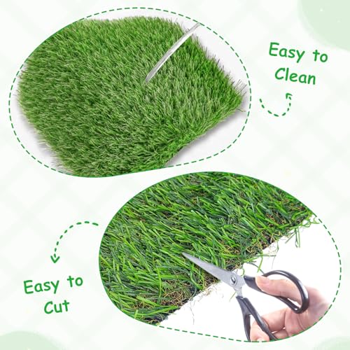 kathson 6 PCS Washable Nesting Pads for Chicken Coop, 11.8 X 23.6 in Artificial Grass Turf Rug Cuttable Chicken Coop Liner for Laying Eggs Reusable Nest Box Bedding Egg-Protecting Mats for Coops - size: 6 Pcs
