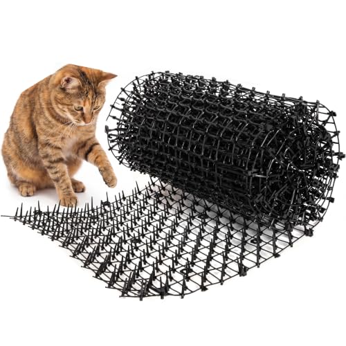Tapix Cat Scat Mat with Spikes (14 ft.) – Cat Deterrent Strips for Garden, Yard & Furniture, Indoor & Outdoor, 10 Staples Included - size: 14 x 12 inch