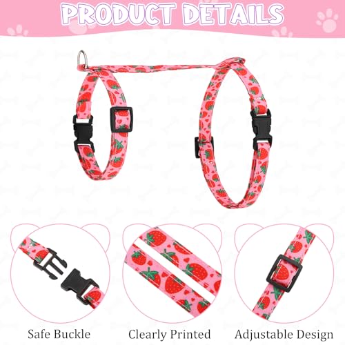 2 Pack Cat Harness and Leash Escape Proof Adjustable Cat Harness with Leash | Lightweight Soft and Comfortable for Small Medium Cats Safe Walking and Travel - color: Pink,Green